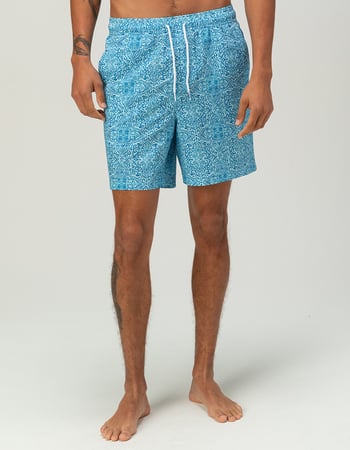 RSQ Mens Seersucker 6.5" Swim Trunks Primary Image