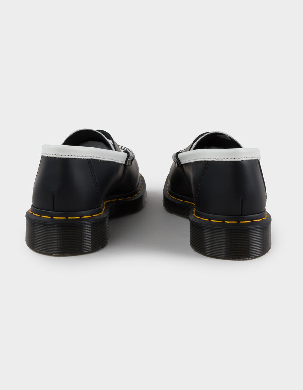 DR. MARTENS Penton Mens Two-Tone Leather Loafers - BLACK/WHITE