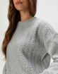 RSQ Womens Crop Cable Sweater image number 5