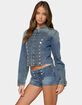 EDIKTED Jazzy Denim Napoleon Jacket image number 2