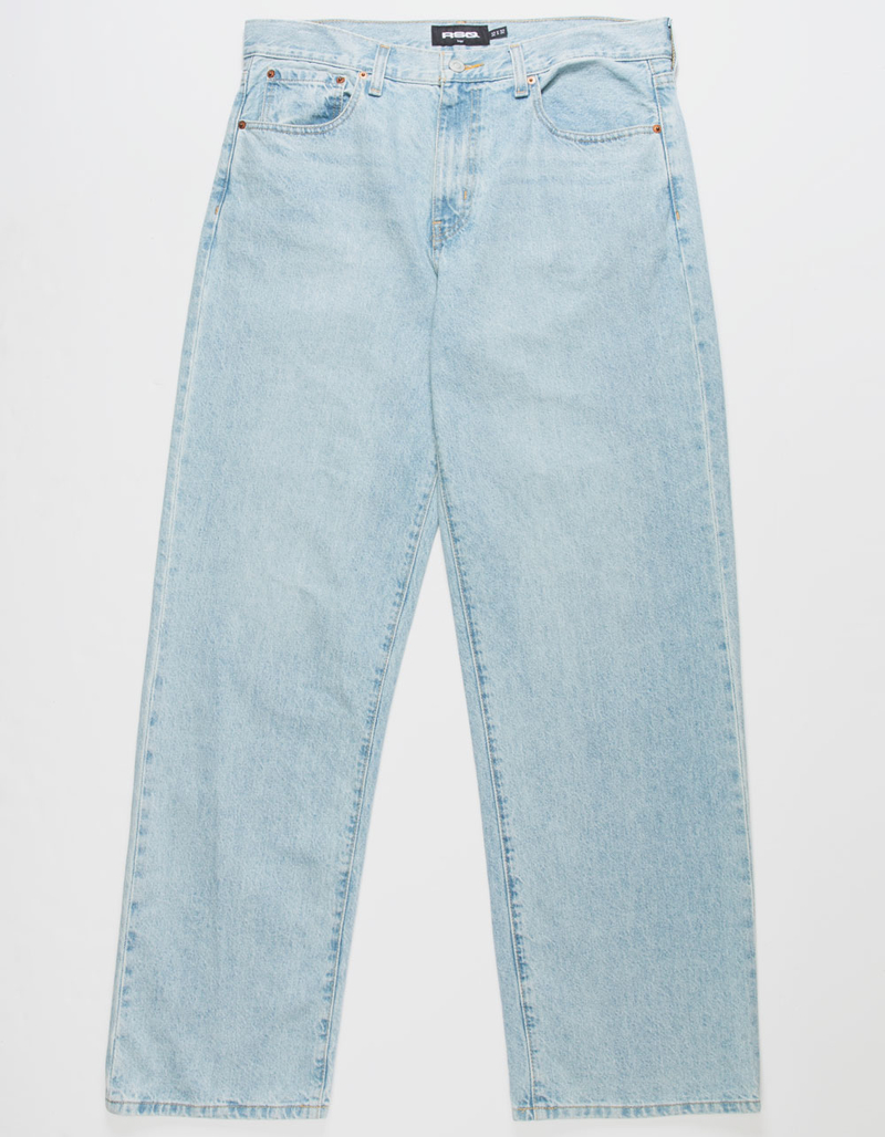 RSQ Mens Baggy Light Wash Denim Jeans image number 1