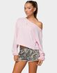 EDIKTED Aveline Off Shoulder Light Sweatshirt image number 1