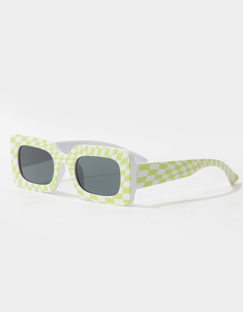 BLUE CROWN Warped Check Sunglasses image number 0