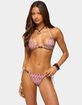 EDIKTED Alayna Zigzag Triangle Bikini Top image number 1