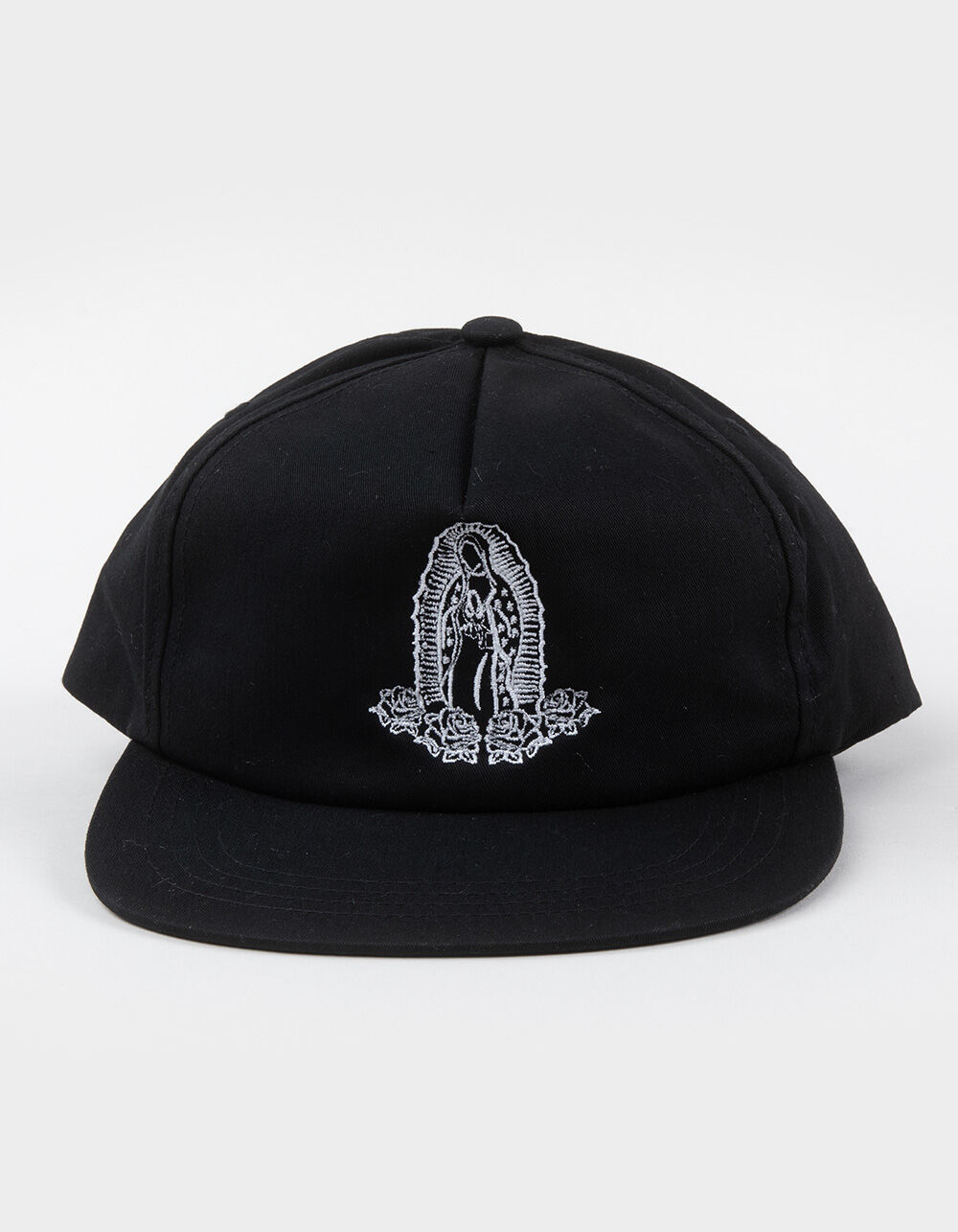 LA FAMILIA Mother Mary Snapback Hat - BLACK - ONE SIZE | Tillys