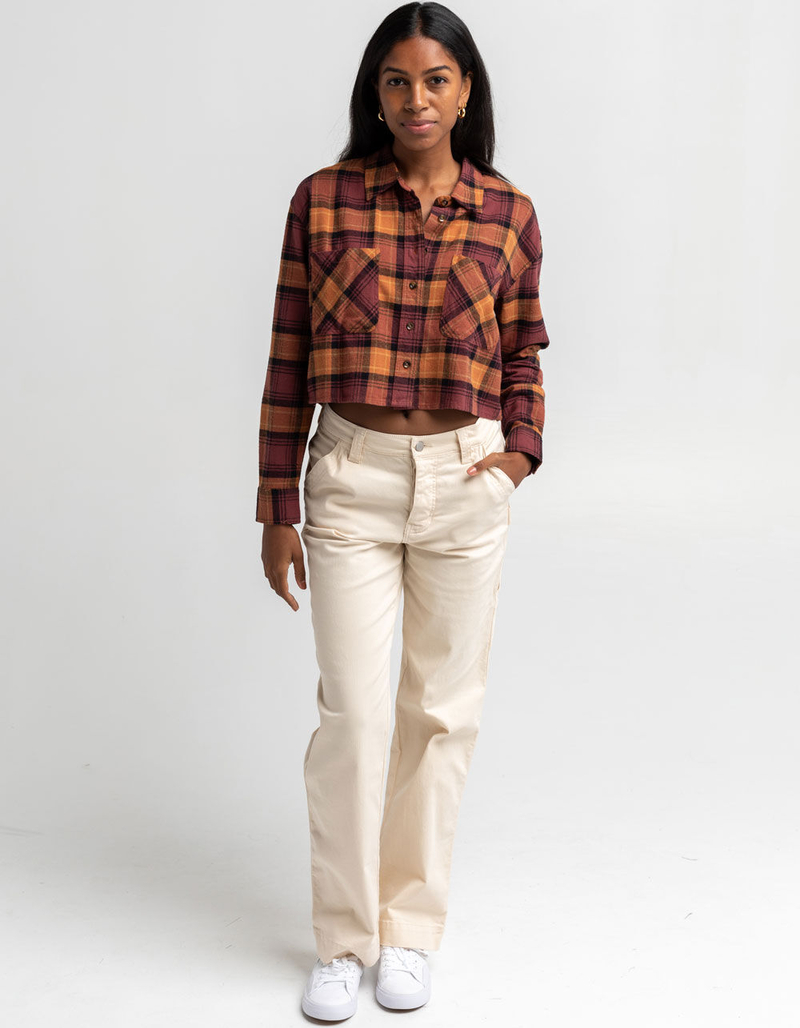 RSQ Womens Flannel Crop Top image number 3