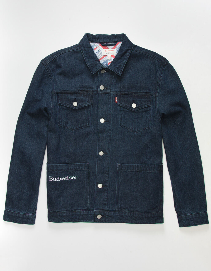 OLIVER LOGAN Budweiser Mens Trucker Jacket image number 0