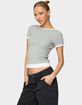 EDIKTED Julietta Contrast Layered Tee image number 5