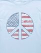 PEACE American Flag Block Unisex Kids Tee image number 2