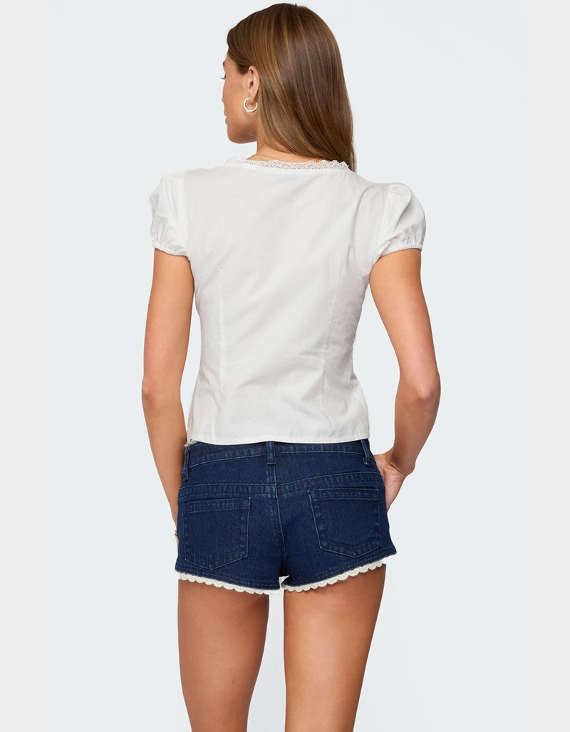 EDIKTED Antonella Cotton Button Up Top image number 4