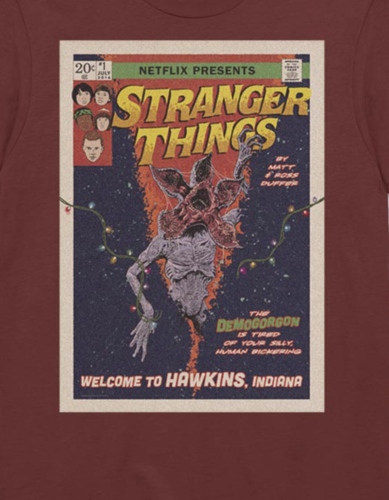 STRANGER THINGS Comic Cover Unisex Tee image number 1