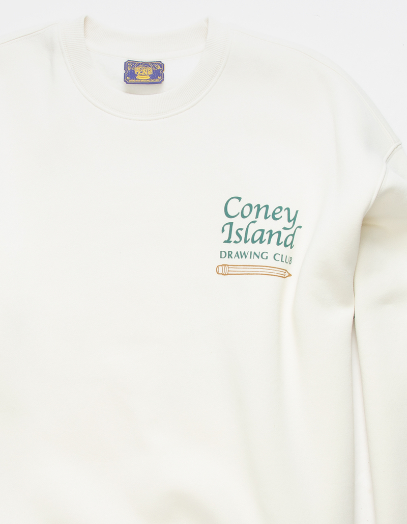CONEY ISLAND PICNIC Sketchy Mens Crewneck Sweatshirt image number 2