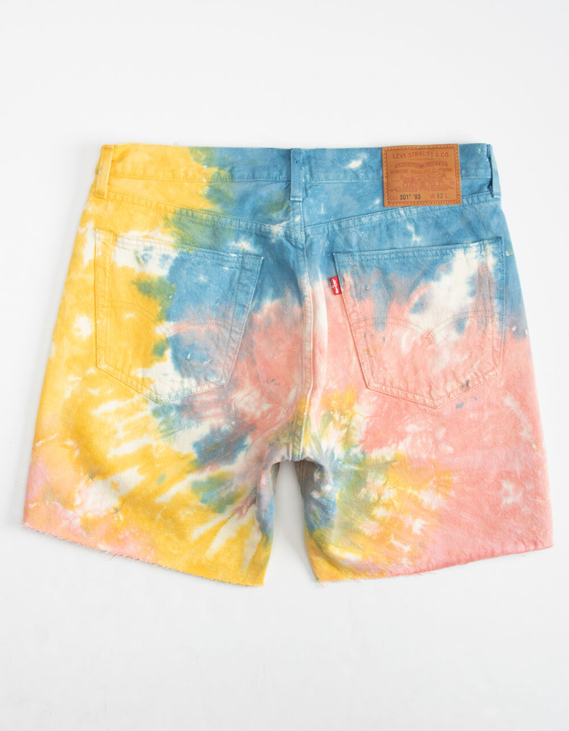 LEVI'S 93 Cut Off Mens Tie Dye Denim Shorts image number 1