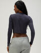 NIKE Sportswear Chill Knit Womens Long Sleeve Crop Tee image number 4