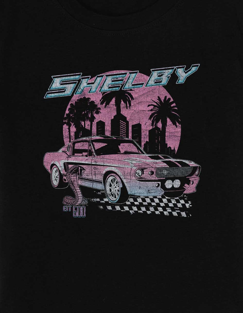 SHELBY COBRA Sunset Distressed Womens Baby Tee image number 1