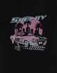 SHELBY COBRA Sunset Distressed Womens Baby Tee image number 2