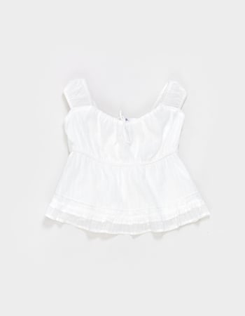 RSQ Girls Tie Solid Babydoll Top Alternative Image