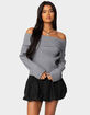 EDIKTED Brandy Fold Over Ribbed Sweater image number 1