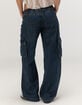 RSQ Womens Low Rise Cargo Baggy Denim Jeans image number 4