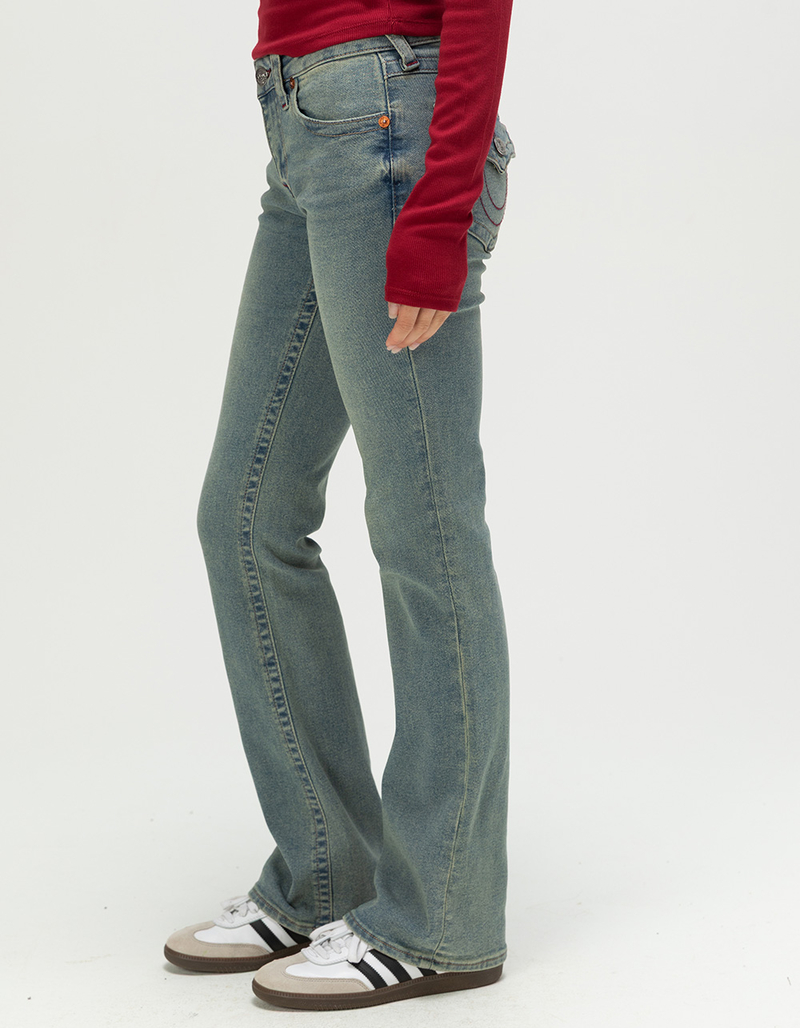 TRUE RELIGION Becca Mid Rise Flap Womens Bootcut Jeans image number 3
