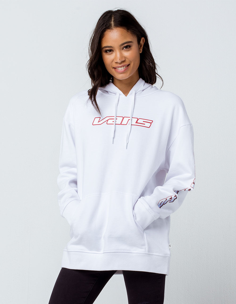 VANS Pilot White Womens Oversized Hoodie image number 0