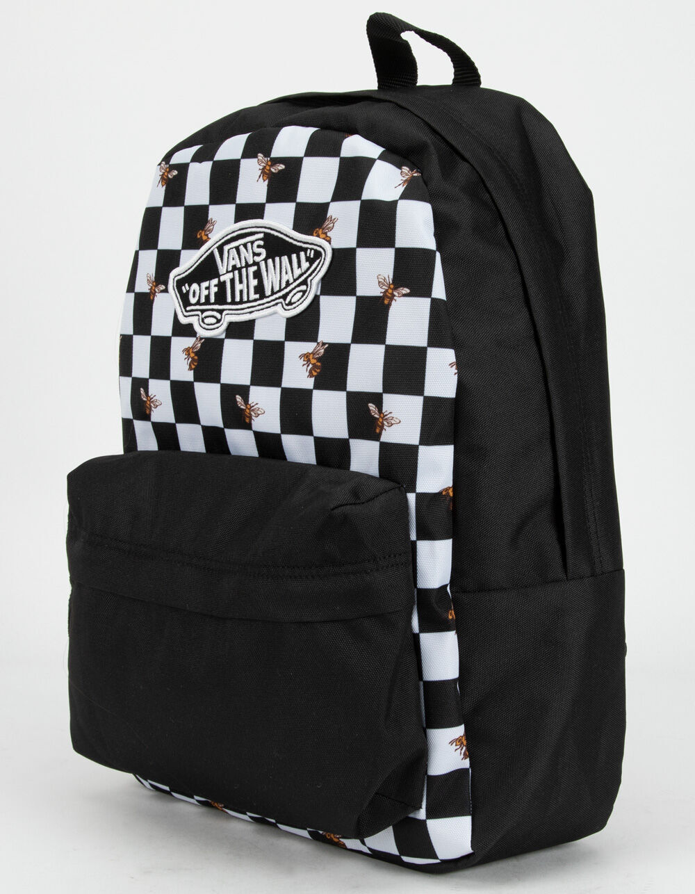 حاج vans black checkerboard backpack 