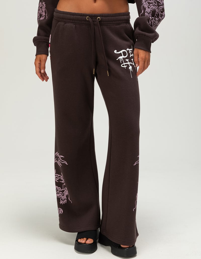 ED HARDY Pink Leopard Womens Sweatpants image number 2