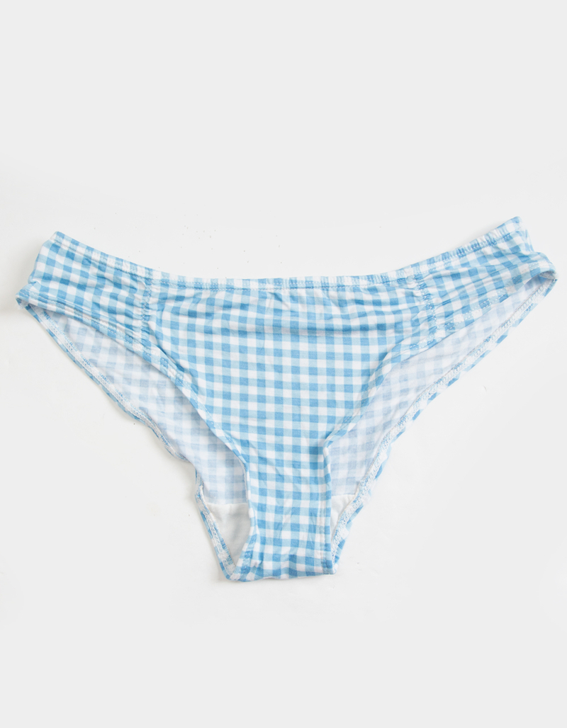 SKY & SPARROW Gingham Ruched Cheeky Panties image number 0