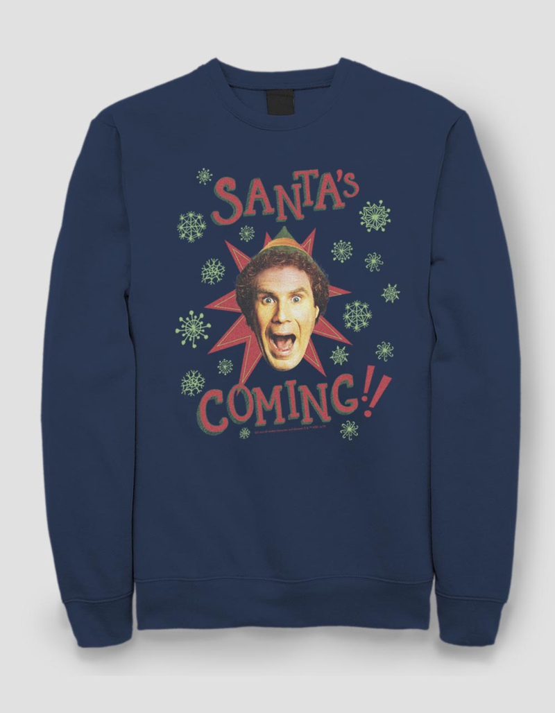 ELF Santa's Coming Unisex Crewneck Sweatshirt image number 0