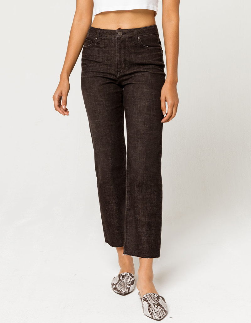 RSQ High Rise Straight Leg Black Womens Jeans image number 3