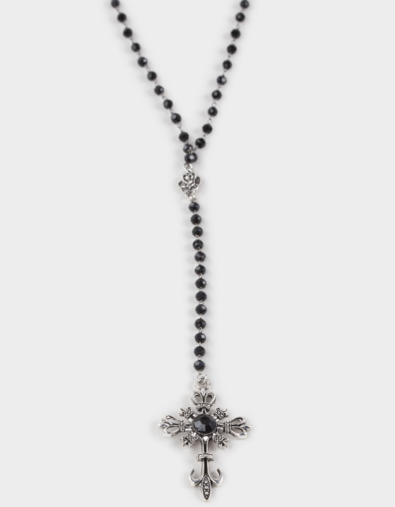 FULL TILT Rhinestone/Cross Lariat Necklace image number 2