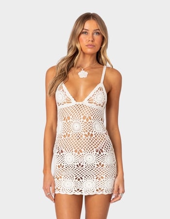EDIKTED Raleigh Crochet Mini Dress Alternative Image