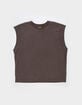 RSQ Mens Washed Crop Muscle Tee image number 3