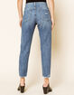 FLYING MONKEY Ankle Crop Ripped Womens Straight Leg Jeans image number 4