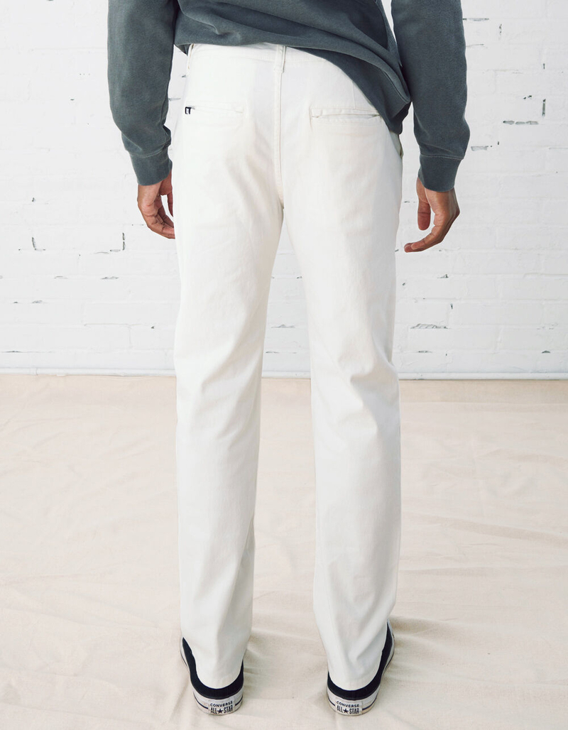 RSQ Mens Slim Straight Off White Chinos image number 3