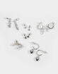 FULL TILT 6 Pack Rose/Cross Hoop Earrings image number 1