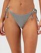 BILLABONG Wave Check Tie Side Tanga Bikini Bottoms image number 2
