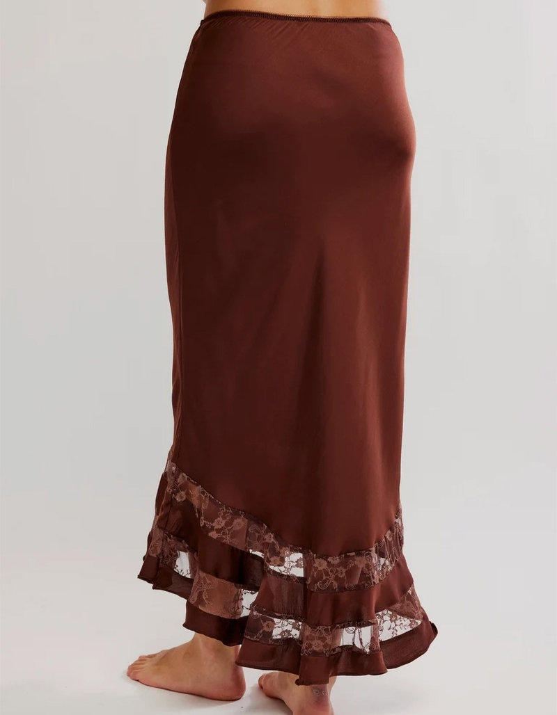 FREE PEOPLE Long Lost Lover Womens Maxi Slip Skirt image number 3