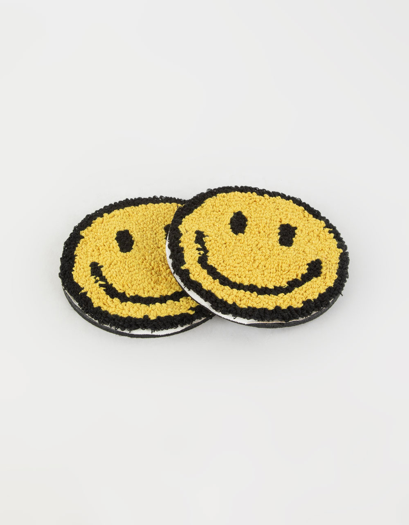 Tufted Happy Face Coasters Set image number 0