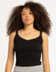 HEART & HIPS Lace Trim Womens Cami image number 1