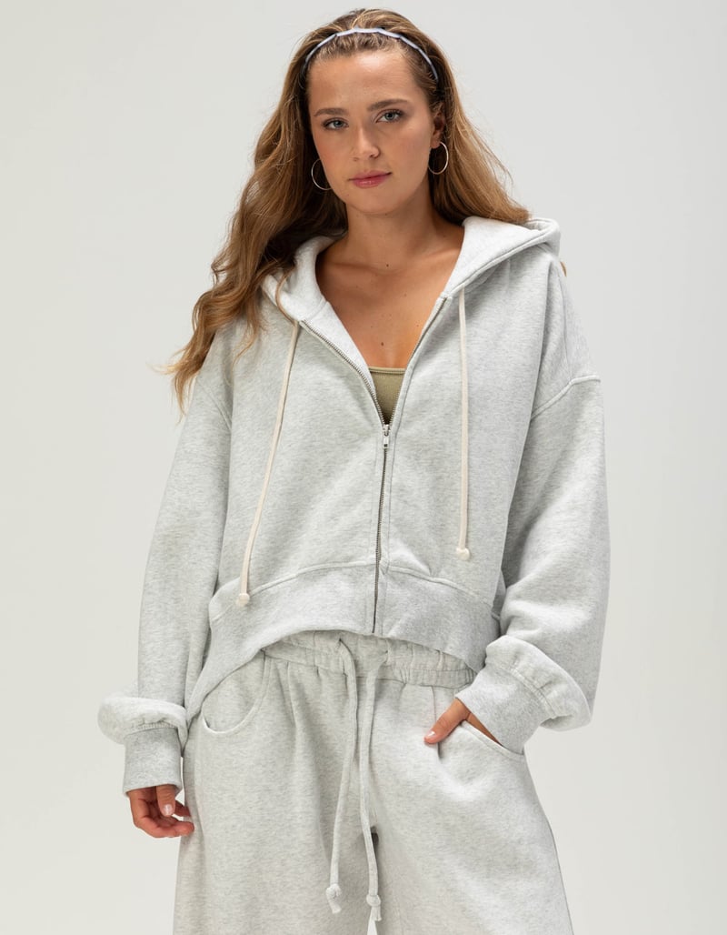 BDG Urban Outfitters Hoxton Womens Crop Zip-Up Hoodie image number 0