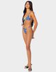 EDIKTED Preppy Plaid Triangle Bikini Top image number 4
