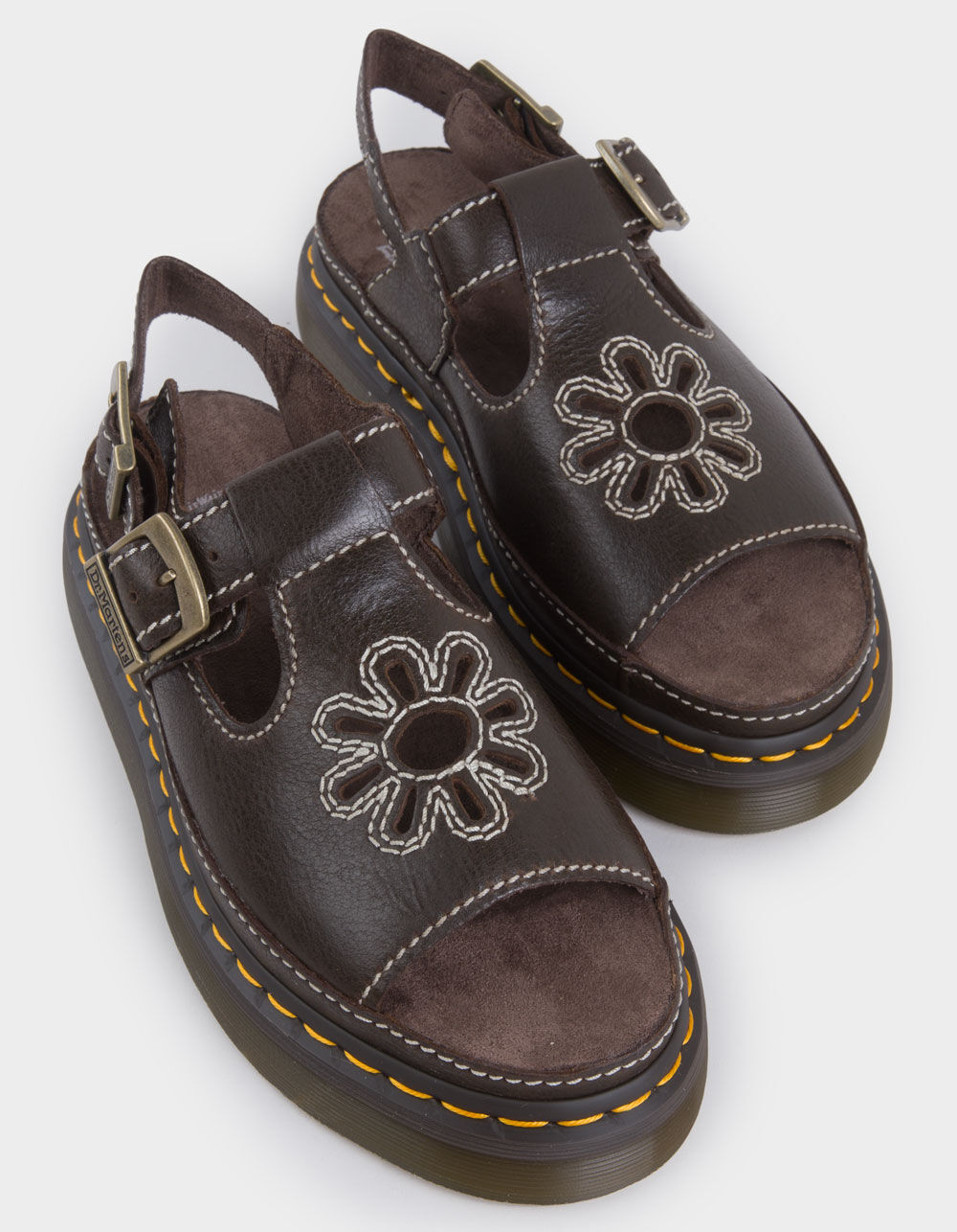 DR. MARTENS Dunnet Flower Womens Full Grain Leather Sandals