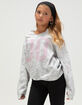 FULL TILT 00 Camo Girls Notch Crewneck Sweatshirt image number 1