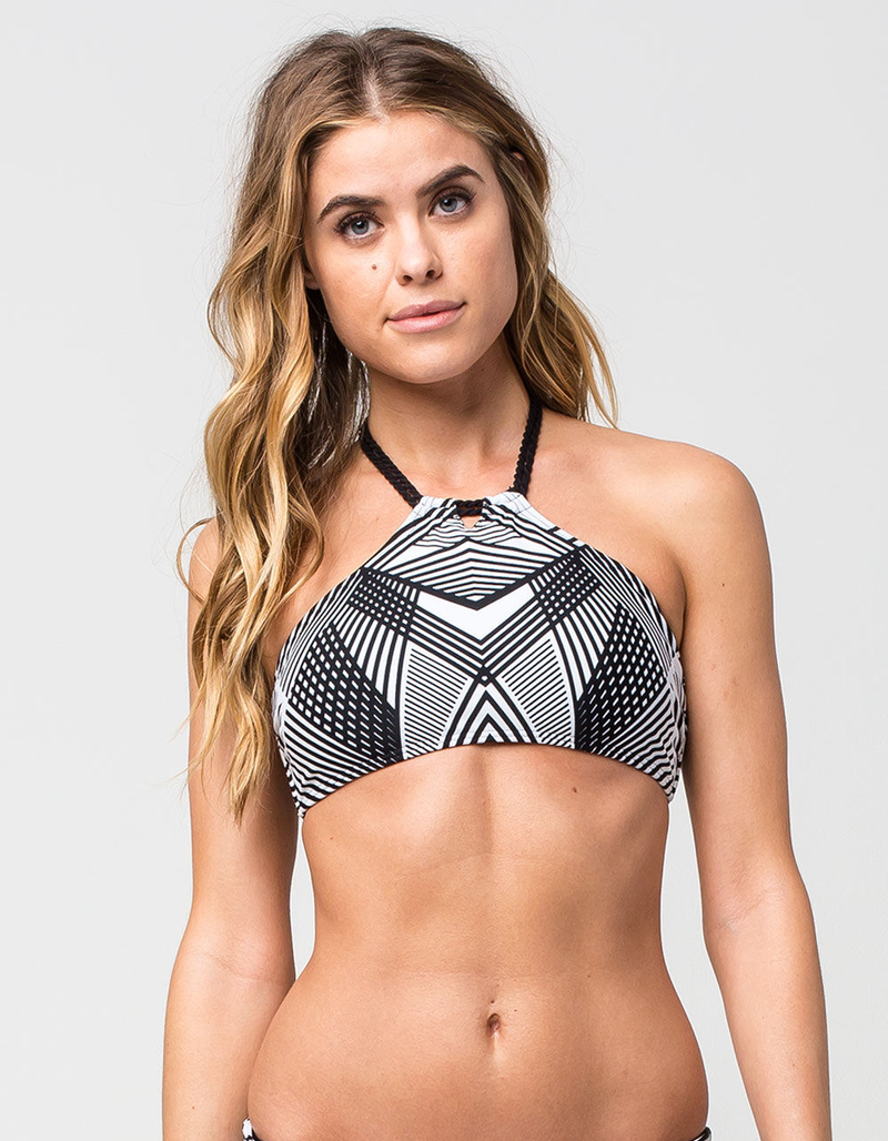 DAMSEL Spirograph High Neck Halter Bikini Top image number 0