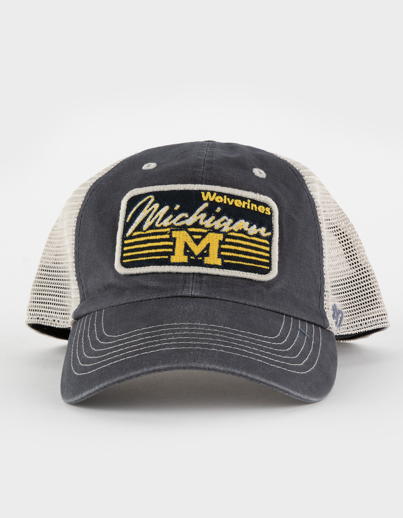 47 BRAND Michigan Wolverines Five Point '47 Clean Up Trucker Hat image number 0