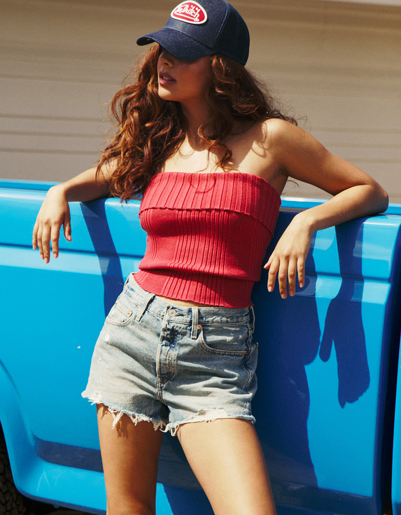 LEVI'S Premium 501 Original Fit Womens High Rise Shorts - Vague Finish image number 0