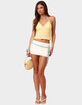 EDIKTED Barbie&trade; Embroidered Linen Look Backless Top image number 5