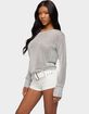EDIKTED Charlo Off Shoulder Shiny Knit Top image number 2