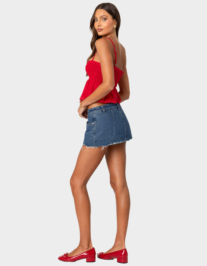 EDIKTED Millie Scrunch Tank Top image number 4